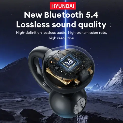 Imagen 2 del producto Choice HYUNDAI M100 OWS Clip de oreja abierta Bluetooth 5,4 auriculares ENC con cancelación de ruido auriculares deportivos impermeables con micrófono
