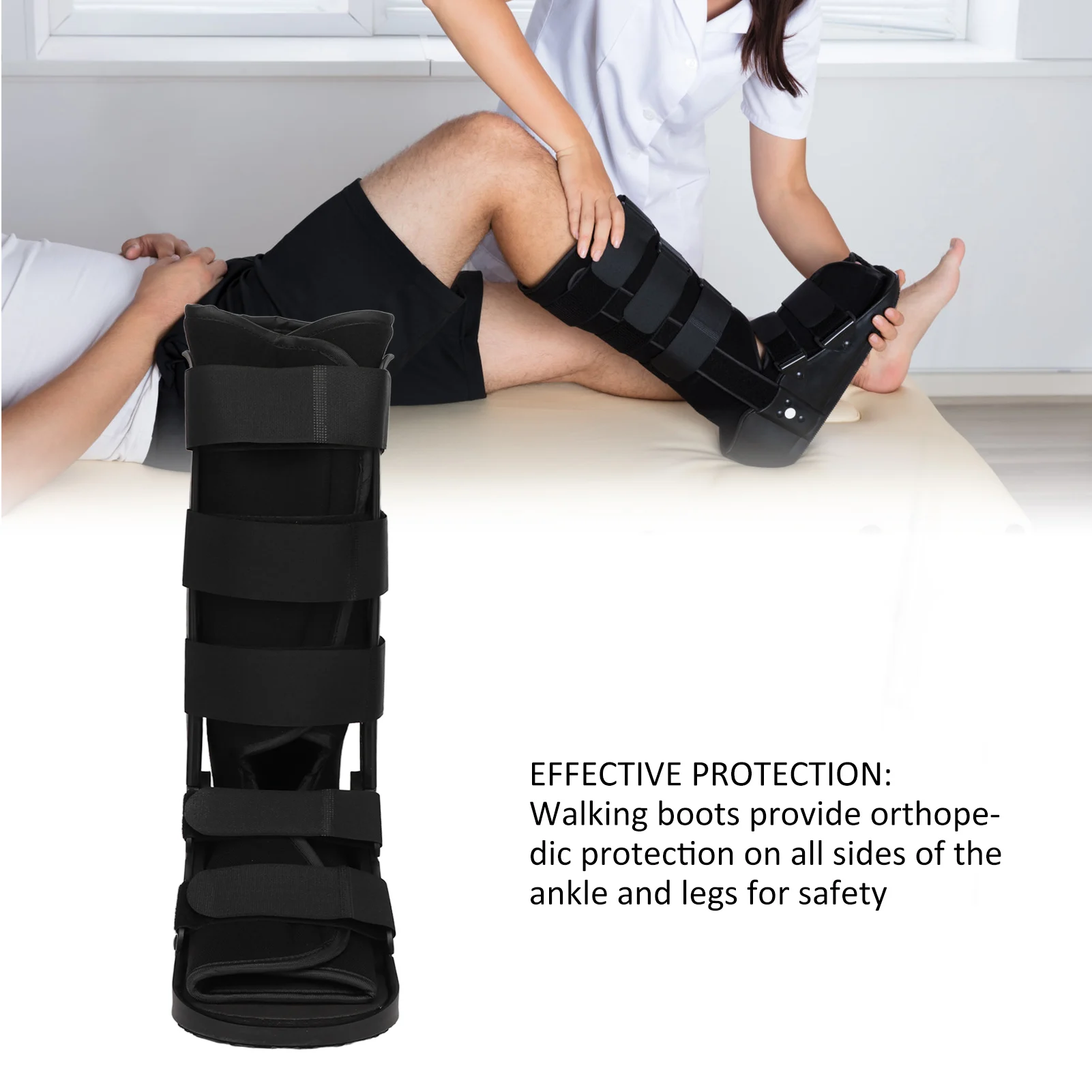 Walking Boot Tall for Broken Foot Sprained Ankle Orthopedic  Fractures Cast Supplies