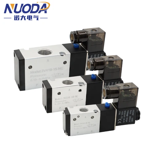 Imagen 2 del producto Válvulas solenoides de válvula de Control neumática de 3 vías y 2 posiciones 3V110-06 3V210-08 3V310-10 3V410-15 DC 12V 24V AC 110V 220V