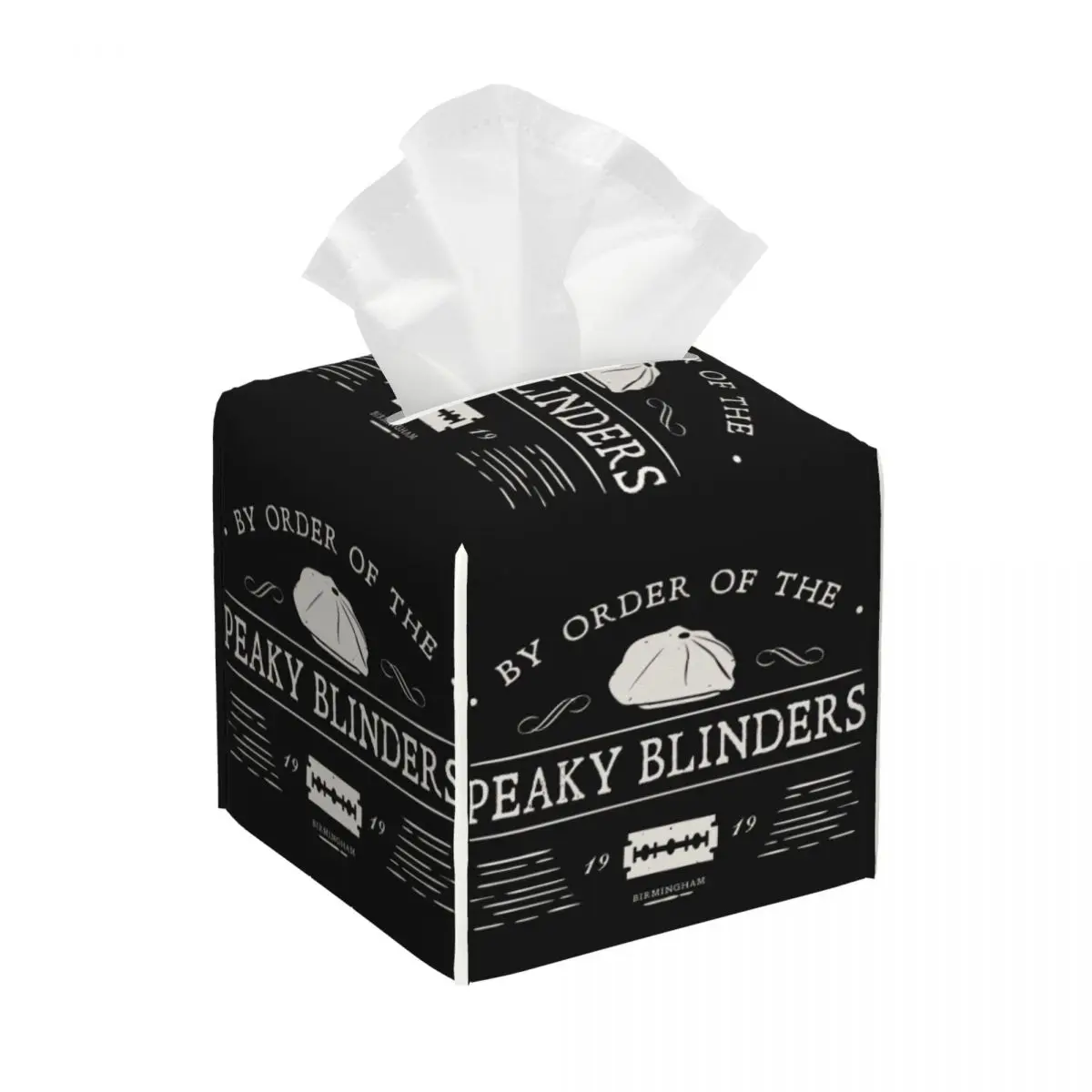 Custom By Order Of The Peaky Blinderss Tissue Box Cover PU Leather Square Shelby Brothers Facial Tissues Holder for Car