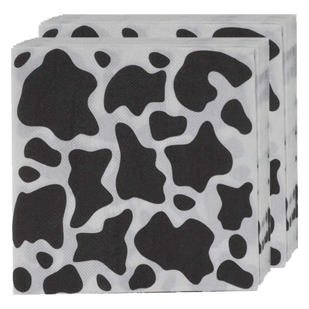 

Cow Printing Napkins 80 Sheets Birthday Party Decorations Lightweight Portable Safe for Skin Use Home Table Decor