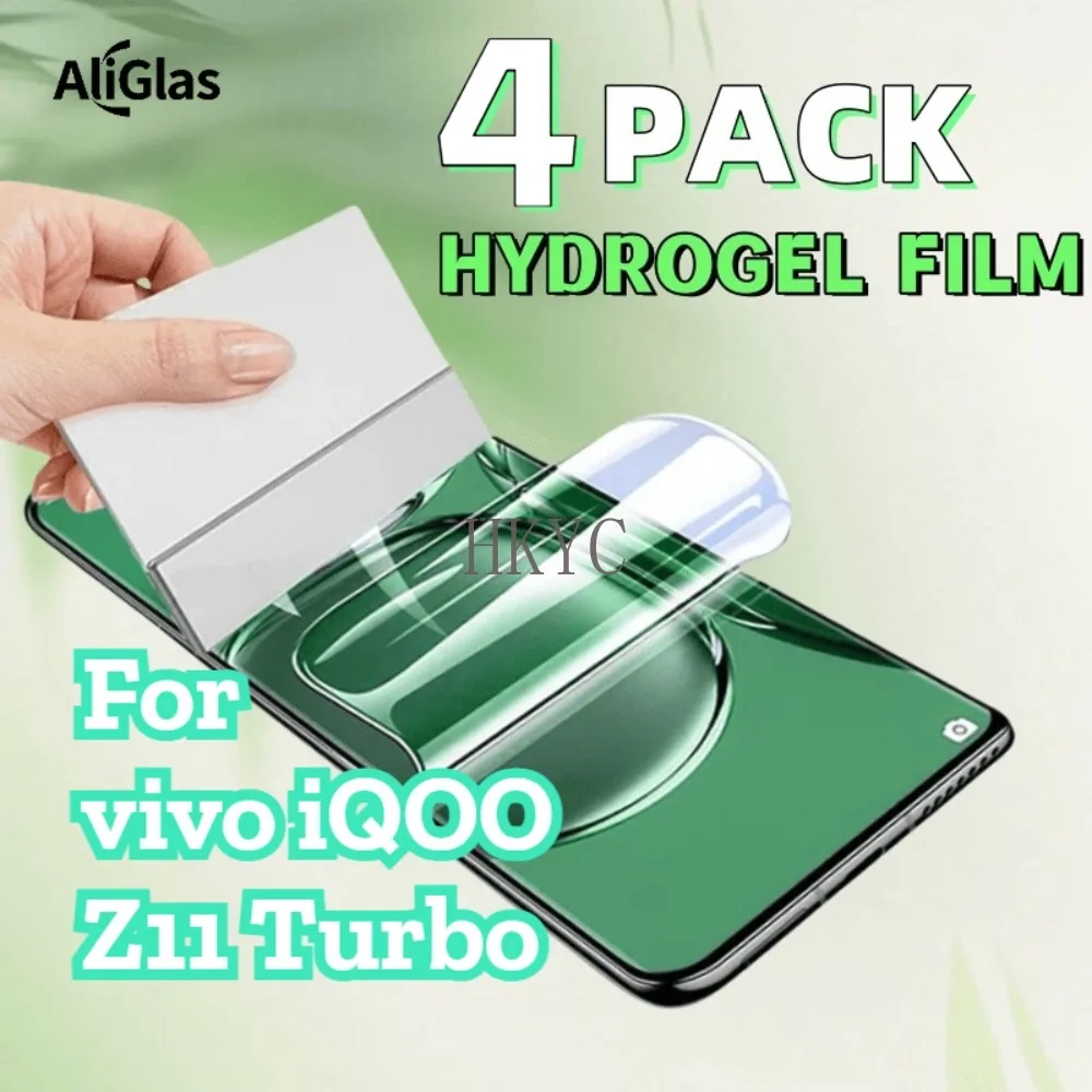 

4Pcs Ultra-Clear Soft Film Designed For vivo iQOO Z11 Turbo Glossy Hydrogel Film For vivo iQOO Z11 Turbo Not Tempered Glass Film