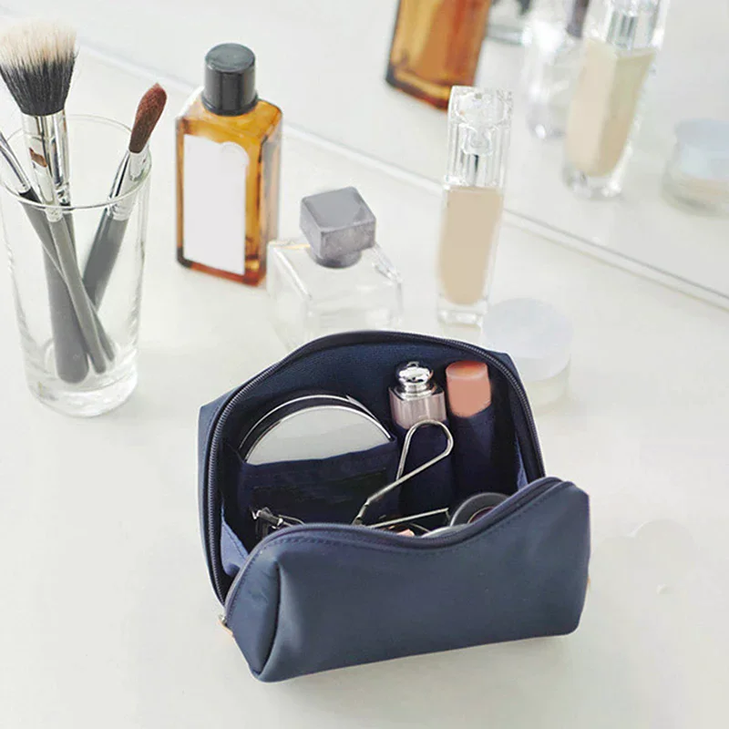 

Makeup Bag For Purse Portable Waterproof Cosmetic Bag Lipstick Storage Travel Zipper Pouch For Women Toiletry Organizer Case
