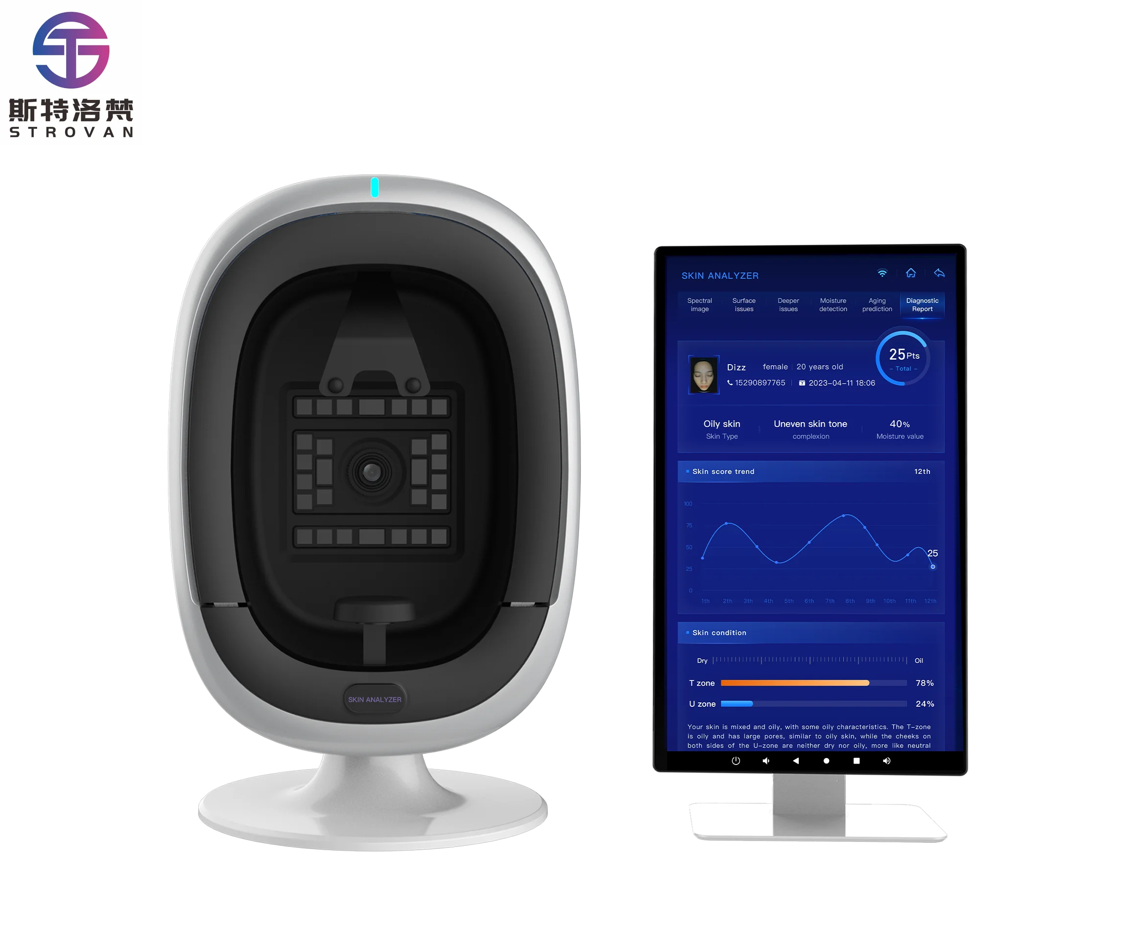 

STLF LZS Professional 3D Facial Analyzer Diagnosis System Face Analysis Machine