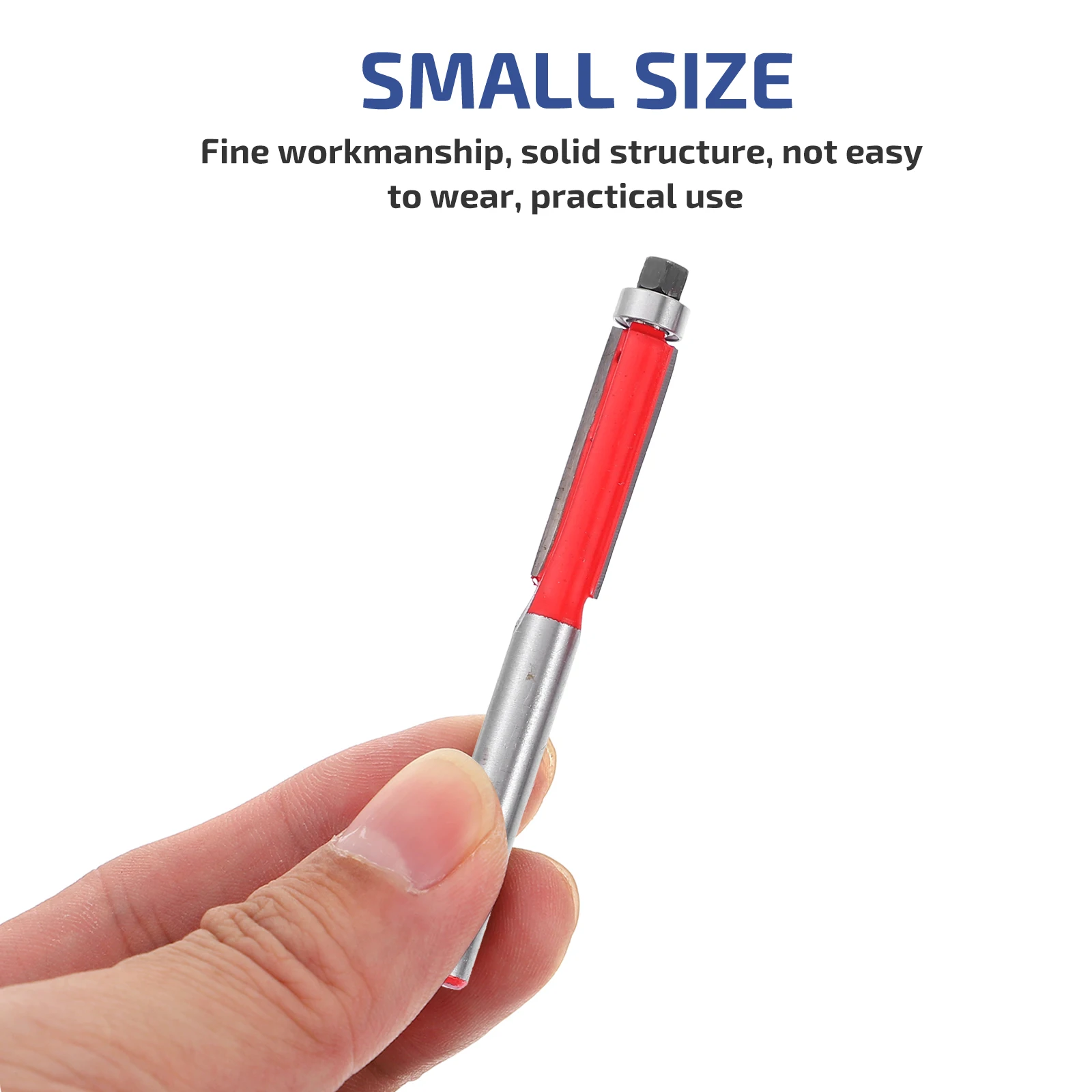 

4Pcs Flush Trim Router Bits Carbon Steel Woodworking Trimming Cutter Kit Portable High Hardness Carving Router Bit Set