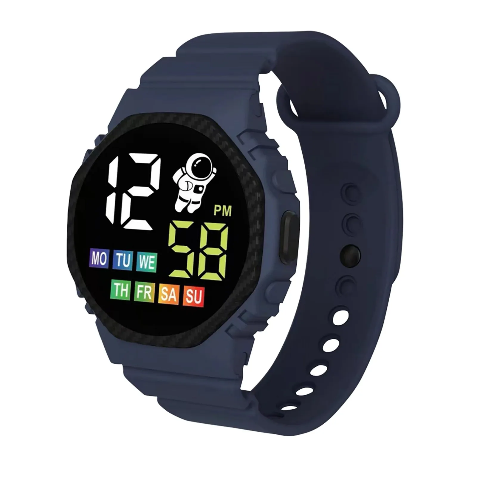 Children'S Electronic Watch Causal Outdoor Sports Led Display Week Fashion Electronic Watch Life Waterproof Bracelets Watch