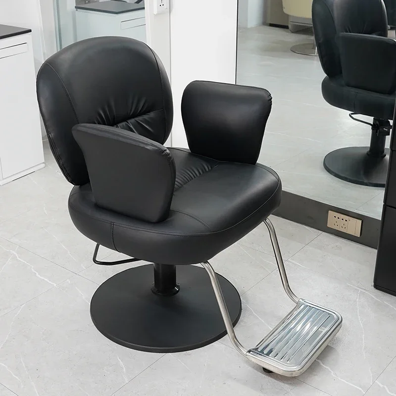 Tilted Chair Gold Salon Styling Wheels Cosmetic for Barber Shop Professional Scissors Aesthetic Barbing Chairs Beauty Chair