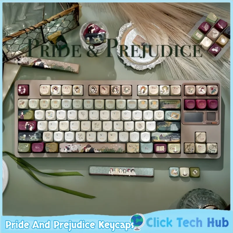 Pride And Prejudice Keycaps Cherry Soa High Film Literature Theme Advanced Elegance Retro Mechanical Keyboard Keycaps Skin
