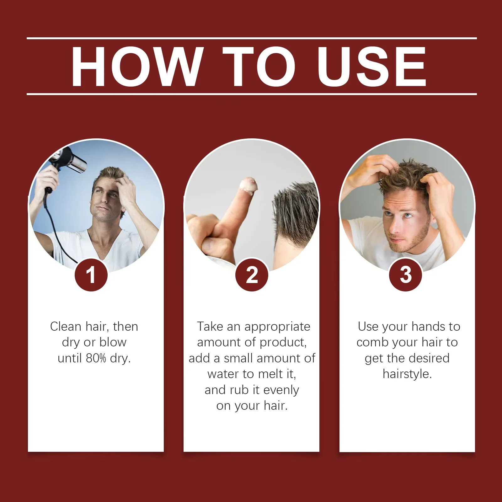 

Помада для укладки волос с розмарином, сильная фиксация, готовое формование, низкий блеск, глубокое увлажнение, долговечный пушистый воск для формирования мужских волос