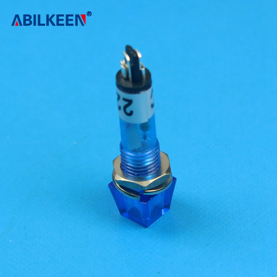 ABILKEEN 다양한 색상 LED 표시기 플라스틱 조명, 조리개 12V, 220V, 10mm