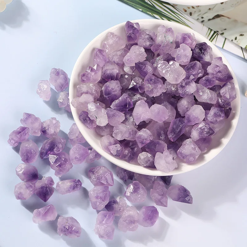 100g/Pack Natural Amethyst Flower Raw Stone Crystal Large Particles