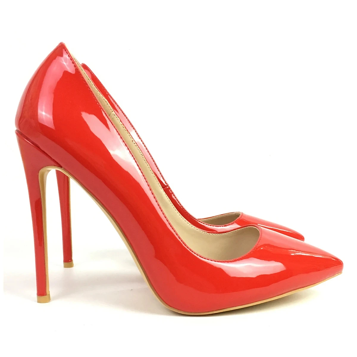 

Модные женские туфли-лодочки на высоком каблуке, туфли на шпильке с острым носком, вечернее платье, обувь из лакированной кожи Aimirlly на заказ