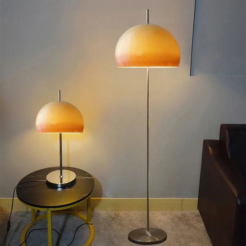 

Mushroom Floor Lamp Retro Glass Table Lamp Gradient orange lamp Living Room bauhaus lamp Atmosphere Lamp Bedroom bedside lamp