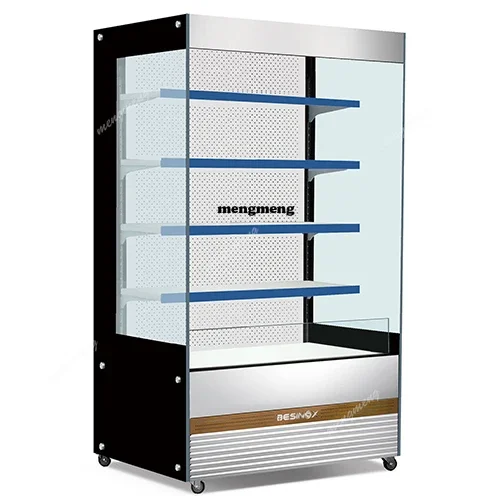 E132 Supermarket Multi Deck Air Curtain Display Open Chiller Cabinet Refrigerator LED Commercial Refrigerator For Fruits Vegetab