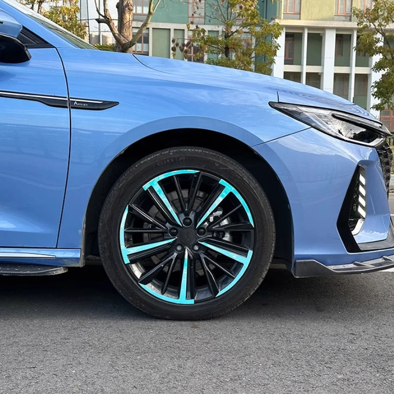 For Chery ARRIZO 8 Wheel Hub Sticker Colorful Reflective Sticker Luminous Blade Model Decorative Car Modification Accessories