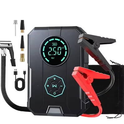 

Универсальный автомобильный цифровой дисплей, мощный внешний аккумулятор, установленный на автомобиле, аварийный запуск, воздушный насос, накачка шин, автомобильный насос
