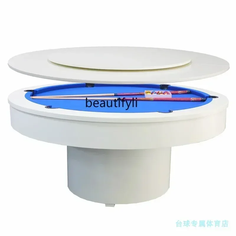 new round Pool Table Marble Commercial Billiard Table Adult Bar KTV Party Hall American Black Eight ss 8617