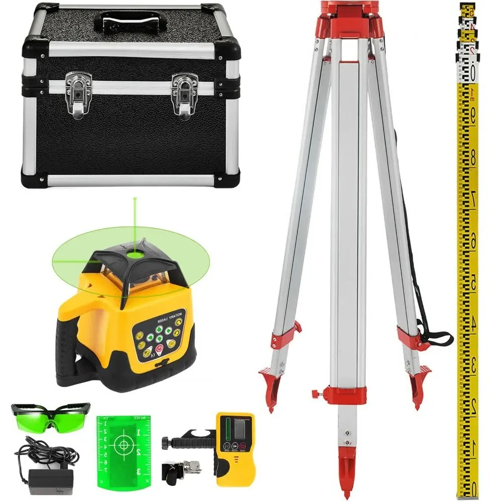 VEVOR 360Rotary,Livel láserAuto Nivelador, 500 mHerramientas de medición de escaneo horizontal verticalRedGreenMáquina de nivel láser