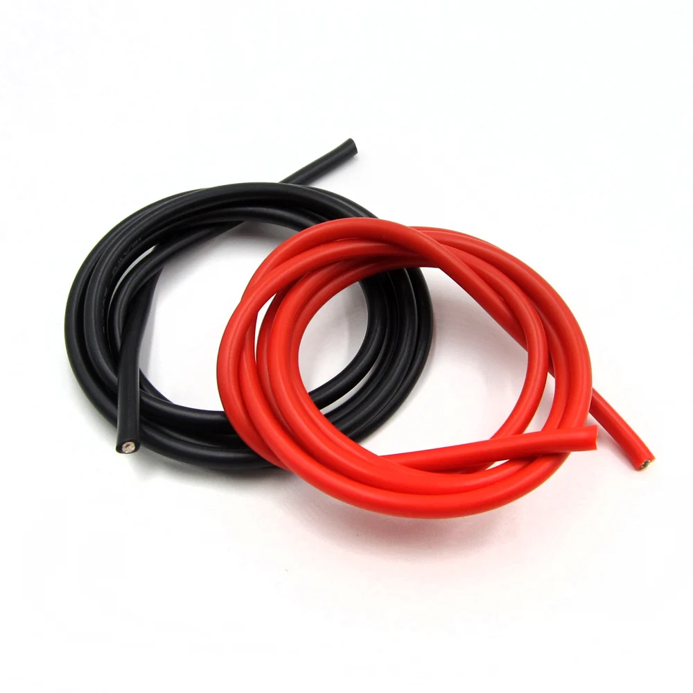 New 2M 12AWG Flexible Electronic Cable Flexible Tinned Copper Stranded Electronic Cable Wire For RC Cars 1M Red & 1M Black