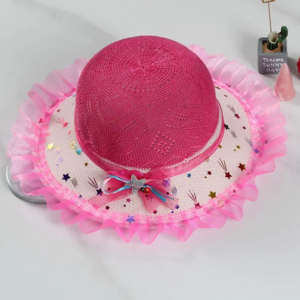 القش قبعة الشمس حماية صياد قبعة تنفس واسعة حافة دلاء قبعة الأشعة فوق البنفسجية حماية Bowknot بنما الشمس قبعات لا تغطي الرأس بالكامل الشاطئ