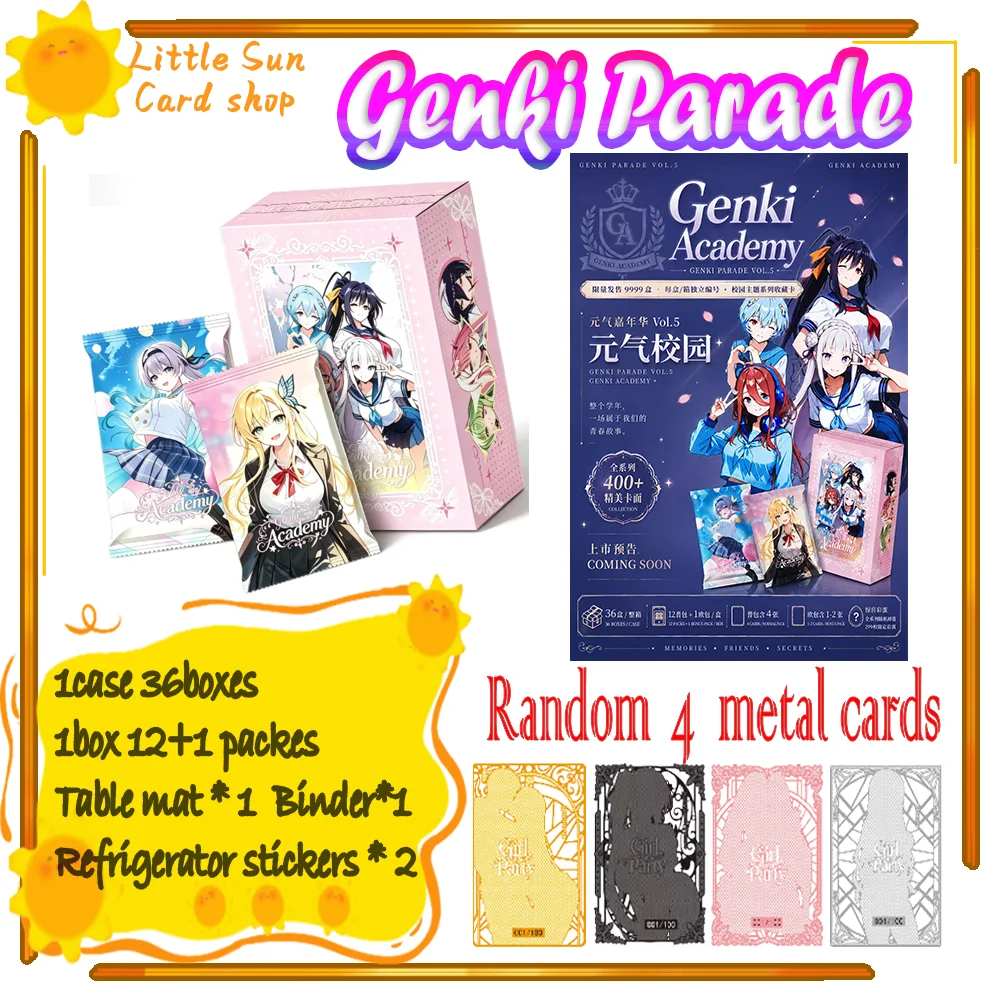 Enki Parade Vol.5 Genki Academy: Cartas Coleccionables de Anime TCG CCG, Serie Rara y Preciada, Historias de Diosas, Colección Waifu Girls