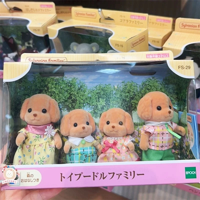 

Японские аниме-фигурки Sylvanian Families, милые кавайные семейные фигурки пуделя, кавайная семейная кукла, подарок на день рождения для девочек, игрушка