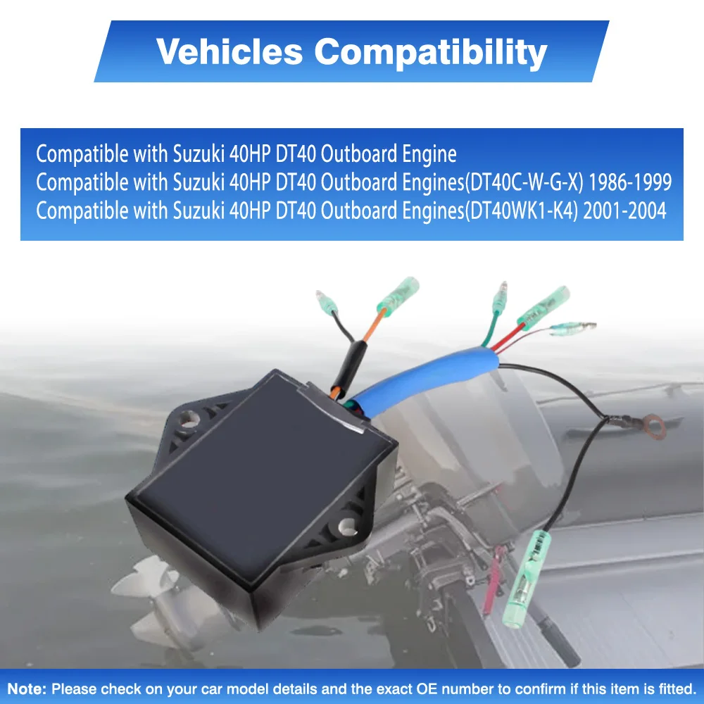For Suzuki 40HP DT40 Outboard Engines(DT40C-W-G-X) 1986-1999 Ignition CDI Module Box 32900-94461 32900-94460 32900-94470