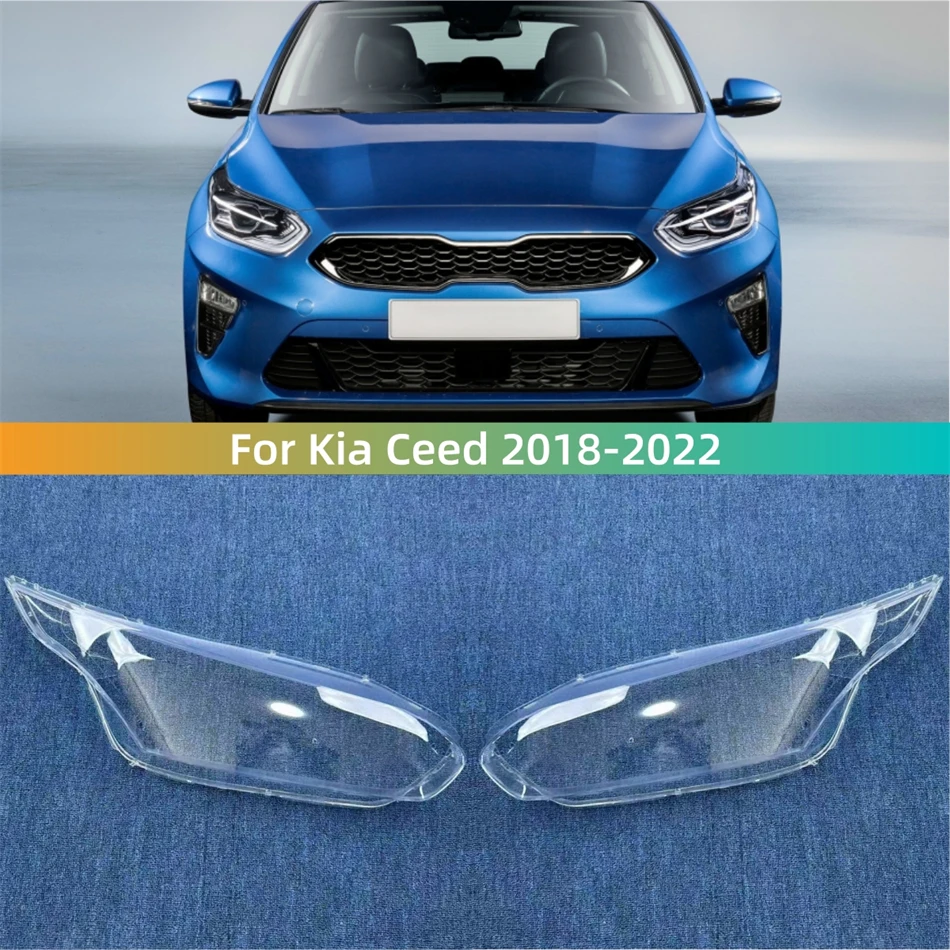 

For Kia Ceed 2018 2019 2020 2021 2022 Car Products Lampcover Caps Headlamp Car Front Headlight Lens Cover Lights Shellshade Caps