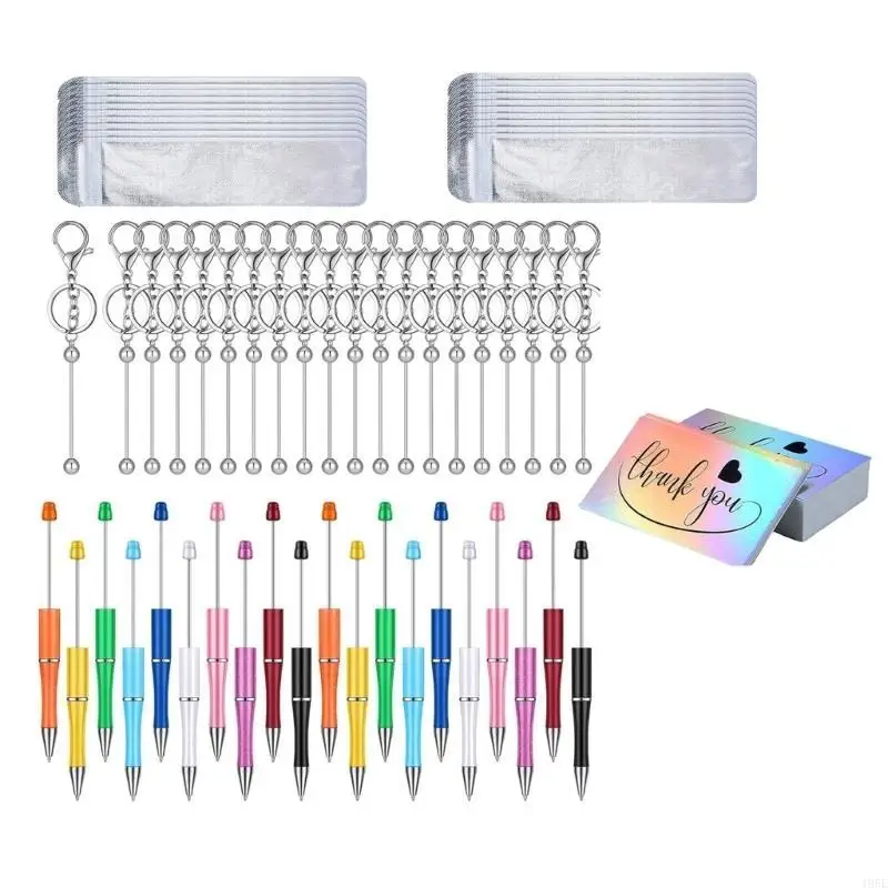 

195E 80pcs Unique Ballpoint Pen Keychain Set Writing Tools Accessories