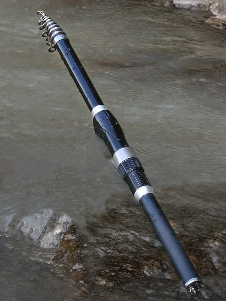 Ultra Durable Telescopic Rock Fishing Rod Spinning Carbon Fiber Pesca Carp Feeder Pole 1.5-3.0M Portable Travel Mini Fish Tackle