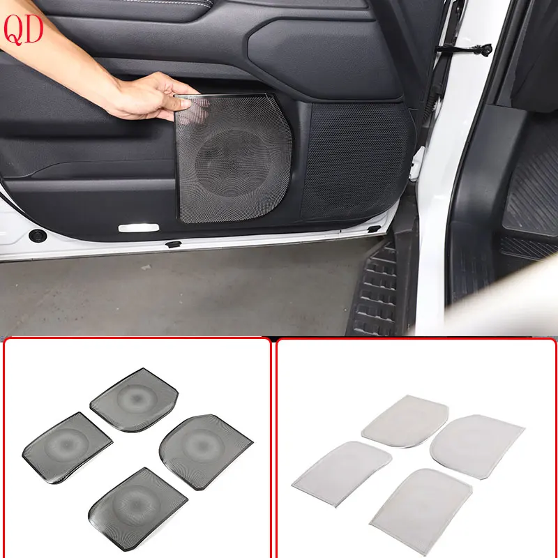 

Stainless Steel Black For Toyota Land Cruiser Prado 250 LC250 2024+ Car Door Horn Mesh Decorative Cover Sticker Car Accessories