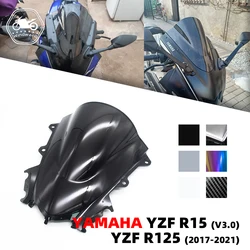 Fit For YAMAHA YZF R125 R15 V3.0 R15M 2017 2018 2019 2020 2021Motorcycle Accessories Visor Windshield Windscreen Double Bubble