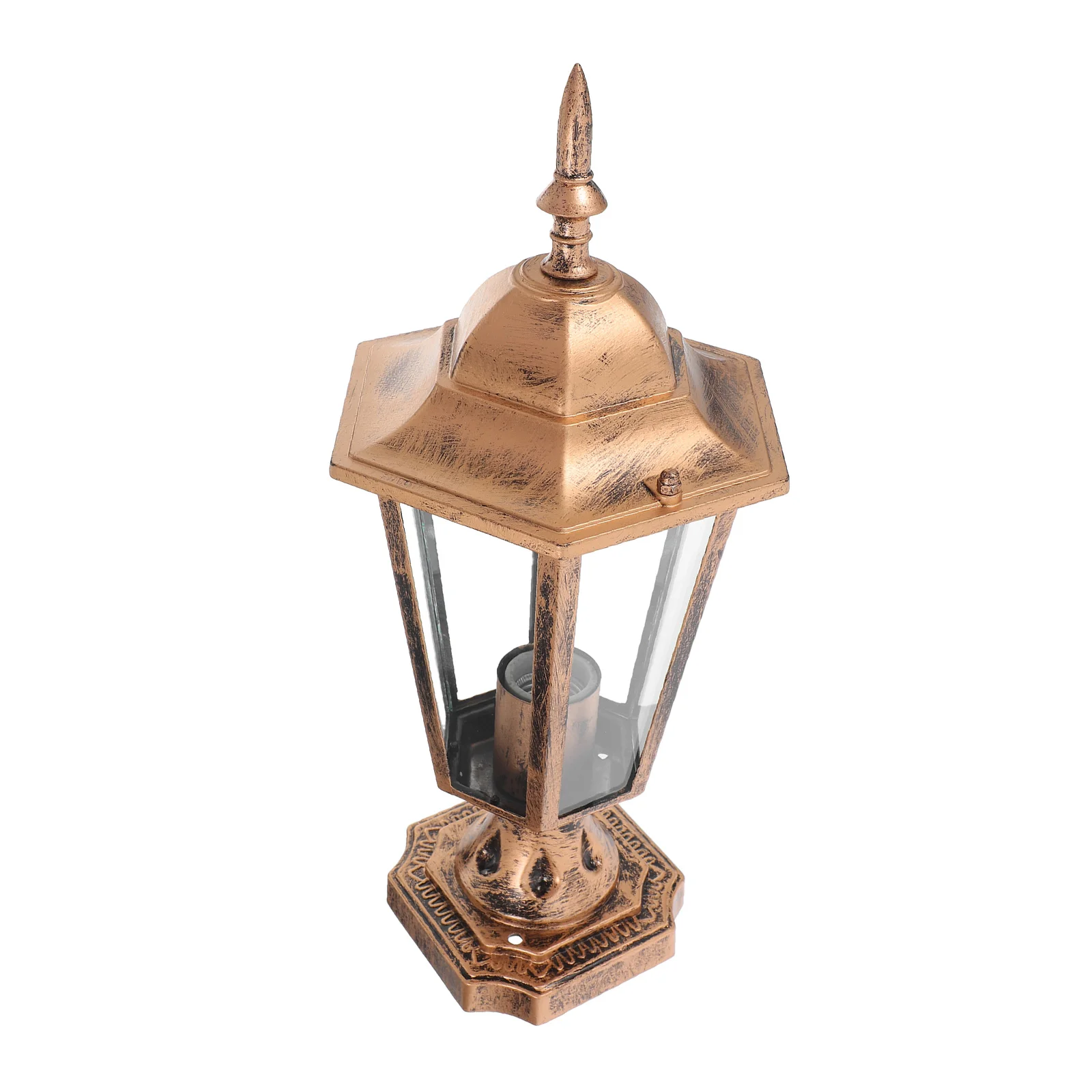 

【】Hexagon Outdoor Lampshade Metal Frame Weather Resistant Light Cover For Garden Terrace Courtyard Decoration Replacement