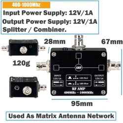 Leicozic Splitter Combiner 12V Input & Output Matrix Antenna Network Divide RF Signal From 1 To 2 Or 2 To 1 Distributor Receiver