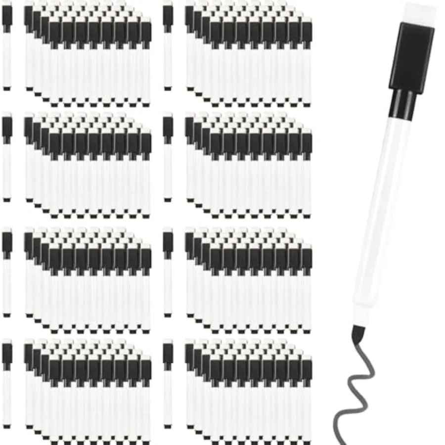 

200 Pieces Magnetic Dry Erase Marker with Eraser Cap, Whiteboard Mini Dry erase Markers Bulk, Fine Tip Small Dry Erase Markers