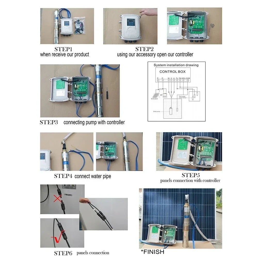 

Factory outlet bomba sumergible solar AC/DC submissible solar water pumps system