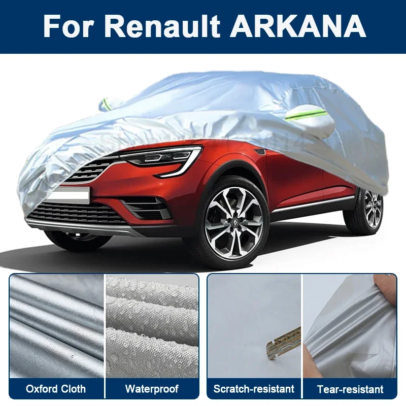 

Outdoor Full Car Cover For Renault ARKANA with Reflective Strips Waterproof Snowproof Dustproof UV Protection