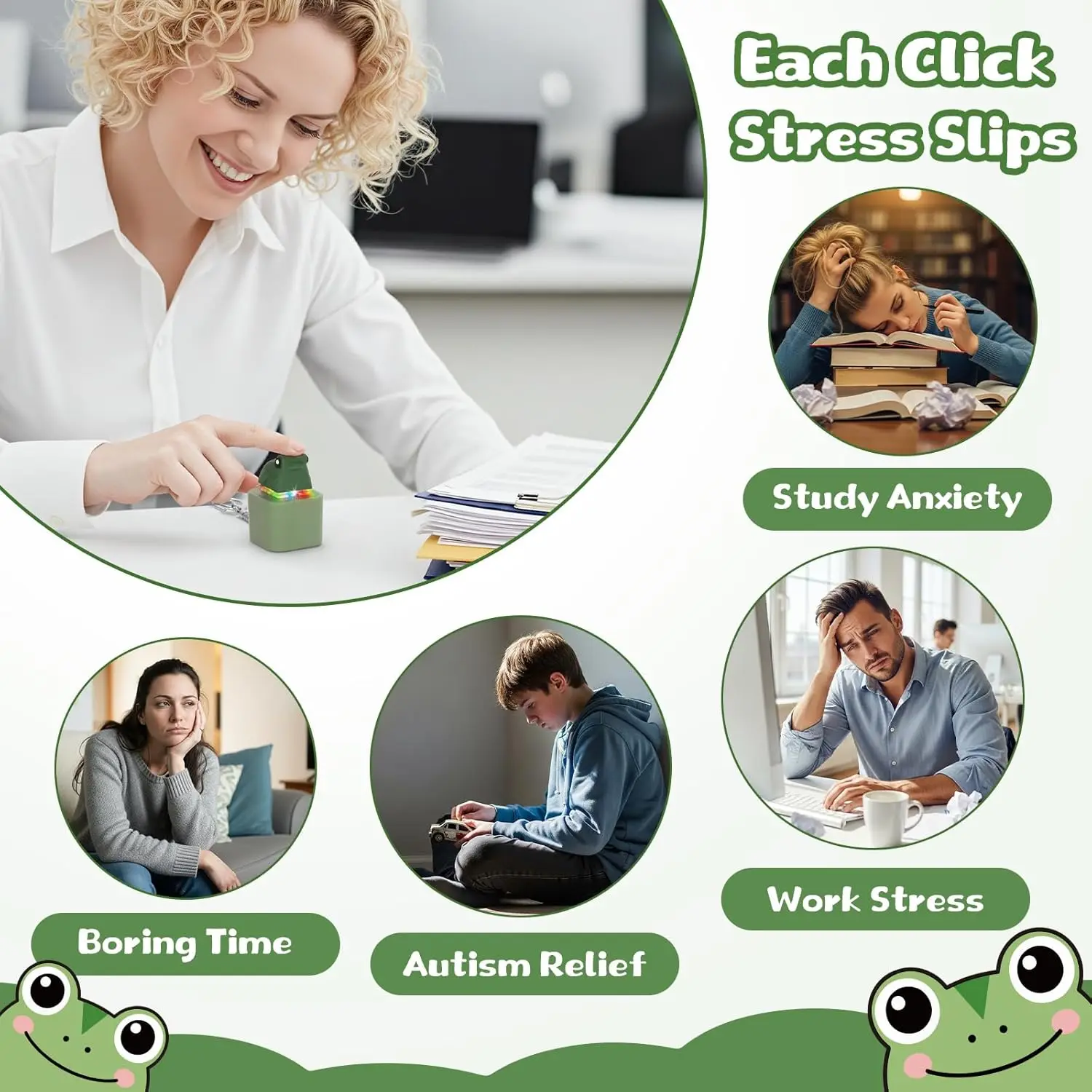 Keyboard Clicker Toy LED Light Up Duck Frog Squeeze Toy ASMR Tactile Fidget Keychain Office Anxiety Relief New view 2