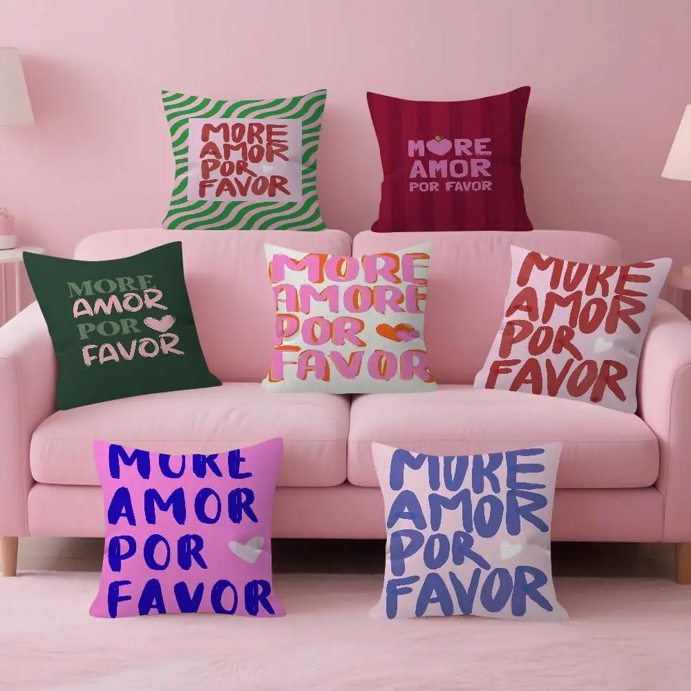 Nordic More Amor Por Favor Colorful Eclectic Pink Love Personalized Picture Tex…