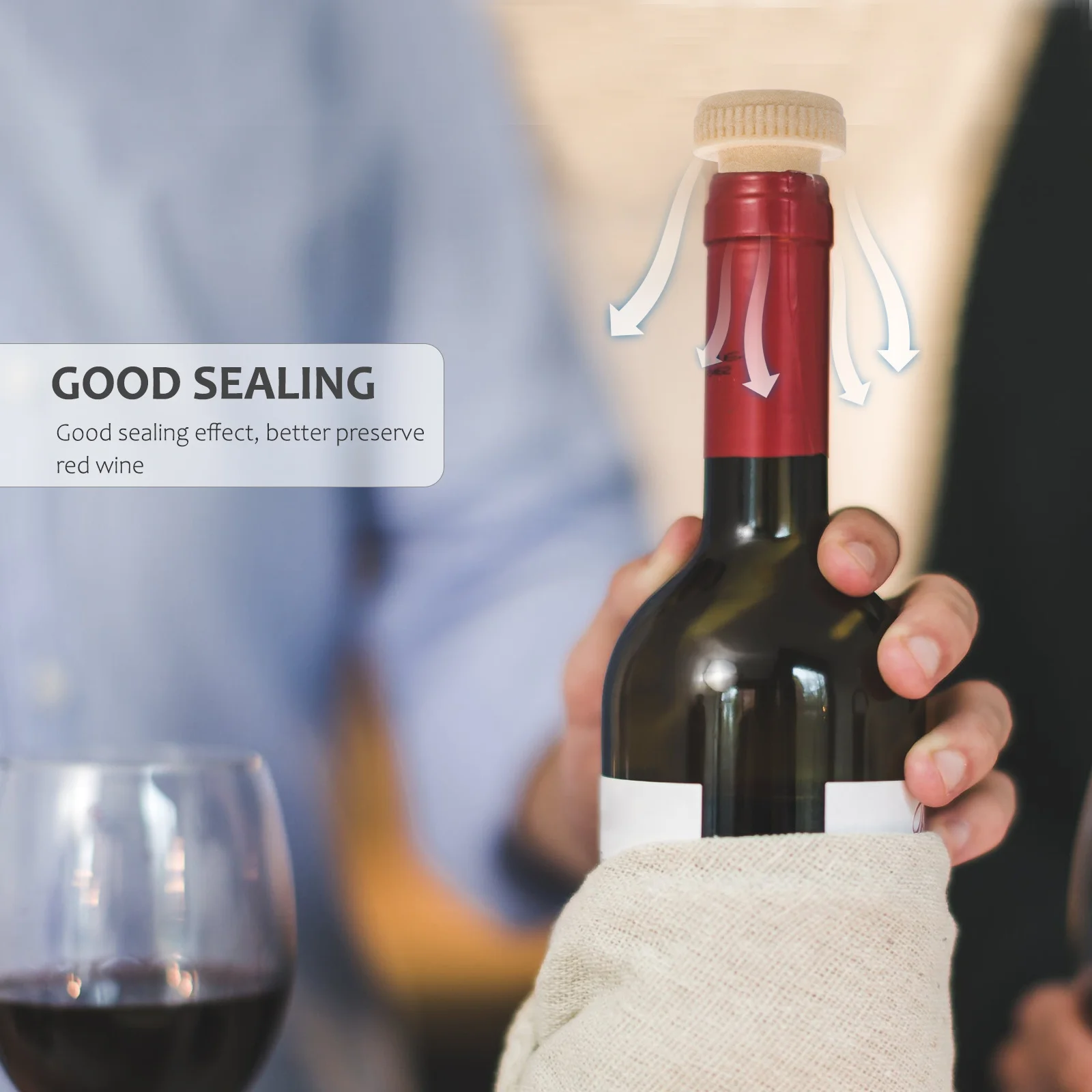 

12pcs High Molecular Bottle Stoppers Premium Sealing Plugs For Glass Bottles Creative Cork Stopper Red Wine Decoration Party