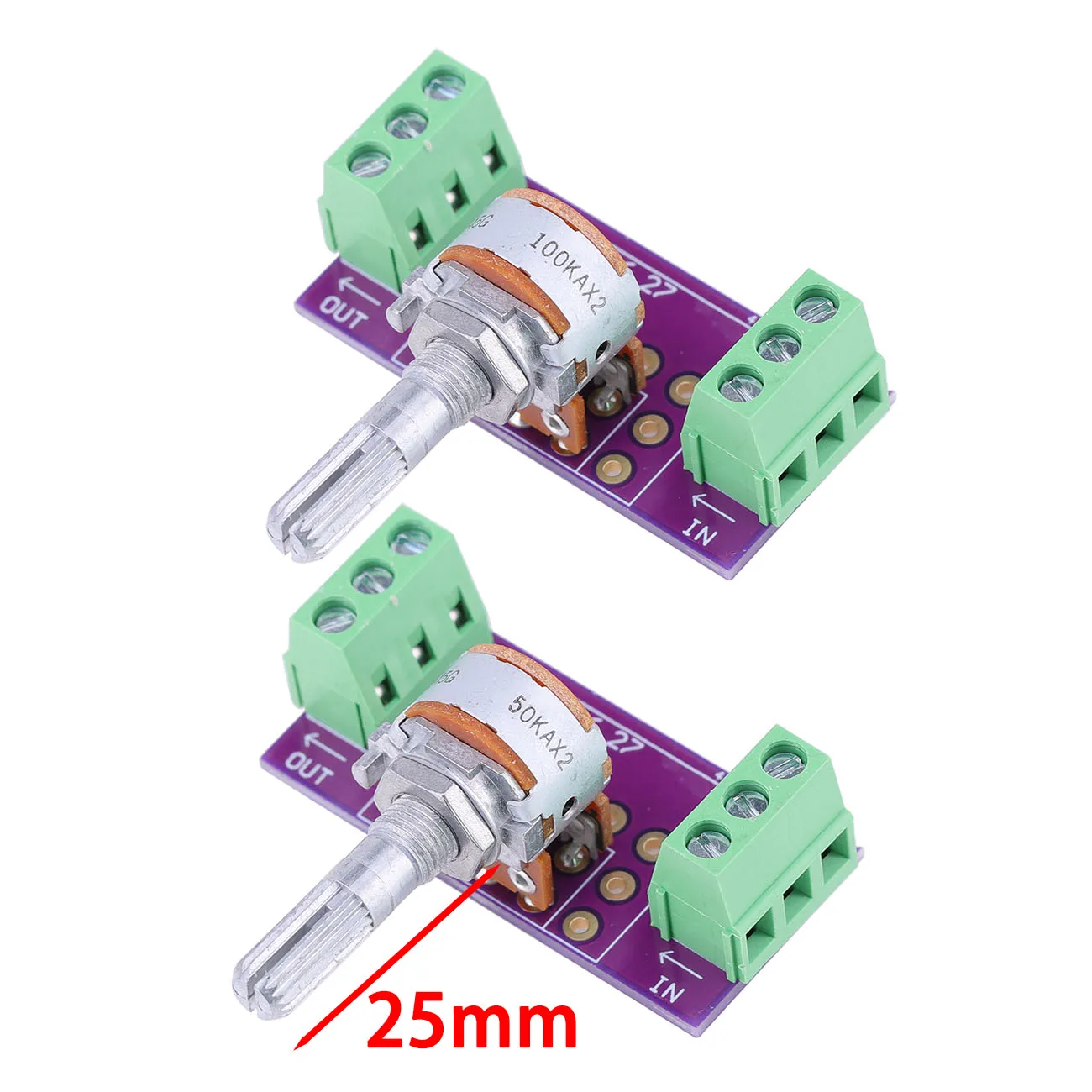 Original Japan ALPS Type16 Type27 10KA 50KA 100KA Dual‑Gang Volume Potentiometer With PCB Board view 3