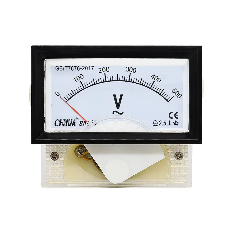 85L17 AC Voltmeter Pointer 5V 10V 15V 20V 25V 30V 50V 75V 100V 150V 200V 300V 450V 500V 600V Analog Voltage Panel Meter