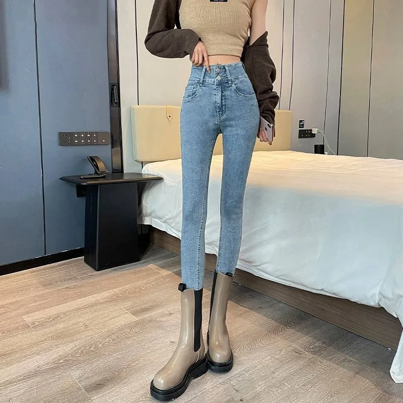 

Pants Baggy Jeans Women's Pants Fashion Women's Jeans with High Waist and Elasticity