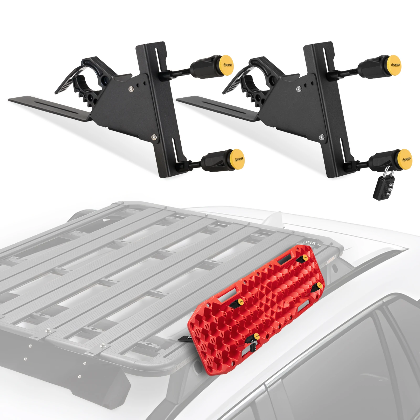 Heavy Duty Recovery Track Mount Bracket for 4x4 Roof Rack