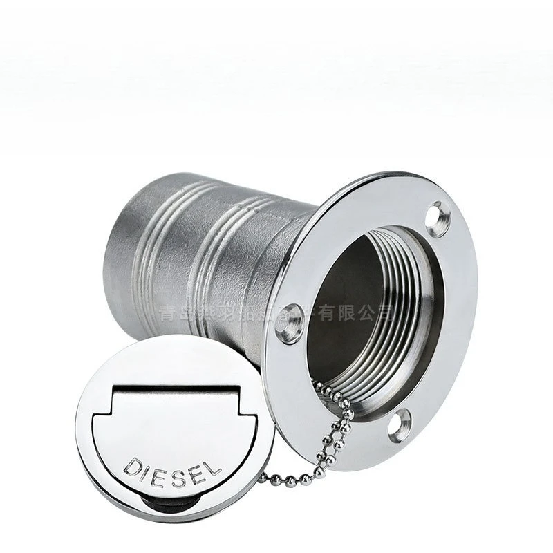 Marine straight fuel tank body 38mm50 fuel port diesel port wastewater inlet 316 stainless steel fuel tank body
