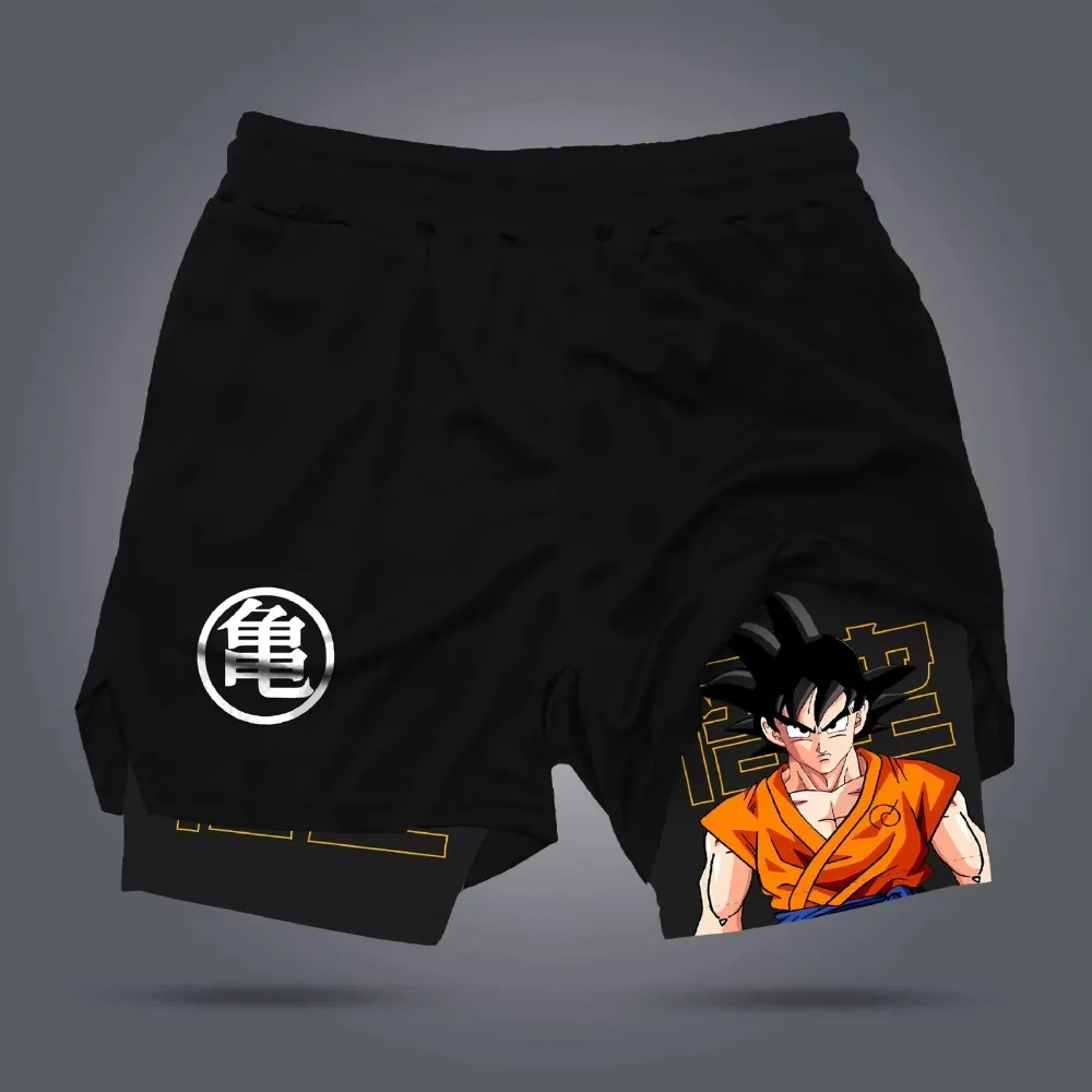 

Новые двухслойные шорты Dragon Ball Joint для мужчин и женщин, летние дышащие спортивные шорты для бега в тренажерном зале, впитывающие пот