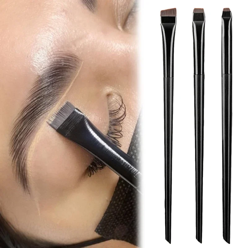 Ultra-Thin Blade Eyebrow Eyeliner Brush Bevel Brow Contour Makeup Brushes Eyelids Lying Silkworm Brush Professional Makeup Tools