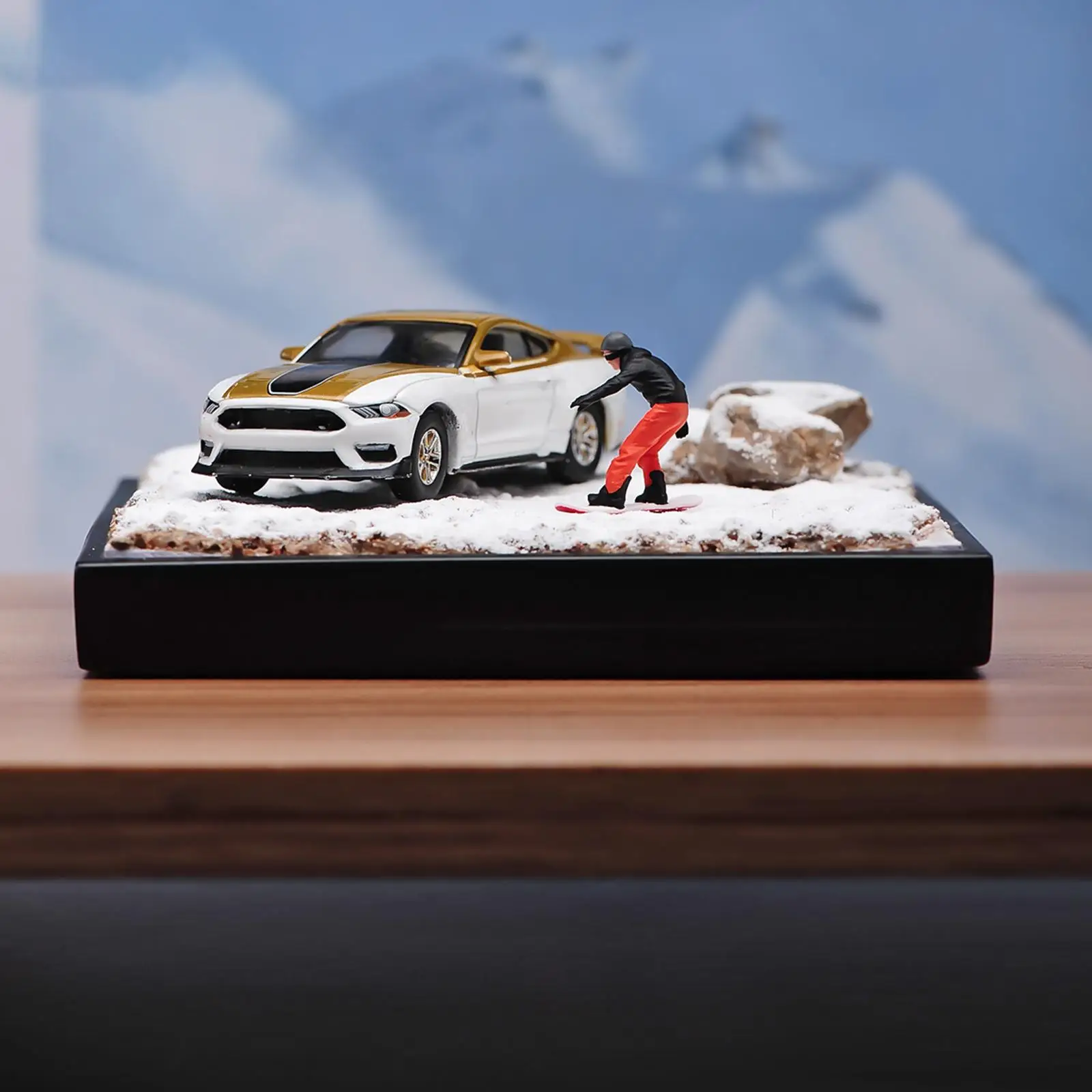 

Snow Diorama Micro Landscape Decoration Resin Simulation Model for DIY Car Miniatures Building Kit Sand Table Display