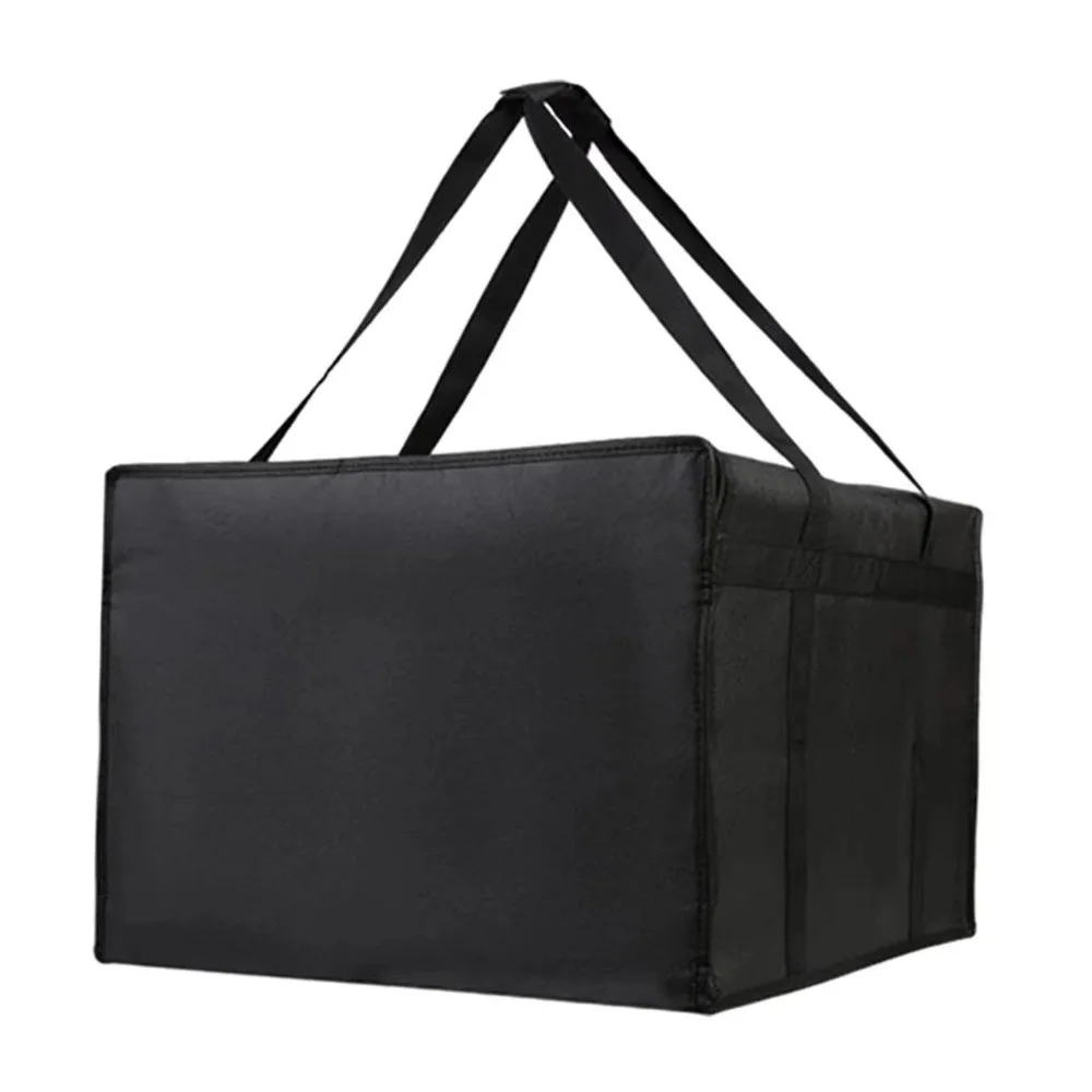 Tas Pengantar Makanan Reusable Terisolasi Sepenuhnya, Tas Pembawa Pizza Penjaga Kesegaran, Ringan, Kotak Penyimpanan Makanan Panas dan Dingin