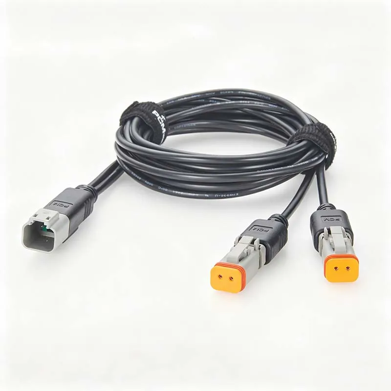 TE Deutsch DT Series 2-Pin Splitter Harness DT04-2P to 2 DT06-2S Waterproof Connectors